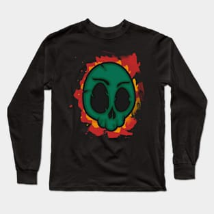 skull green Long Sleeve T-Shirt